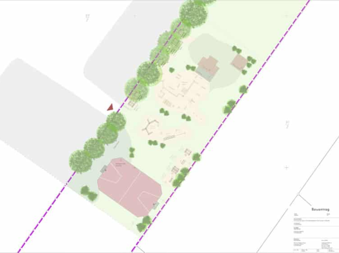 map of houses and trees 